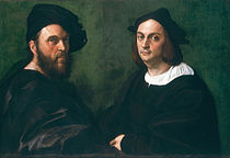 Raphael, Portrait of Andrea Navagero and Agostino Beazzano (c. 1516) 77 × 111 cm