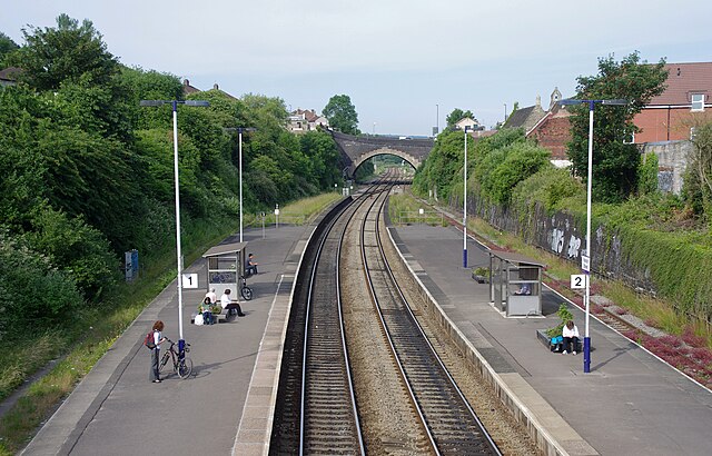 The platforms and tracks of Parson Street station in 2010