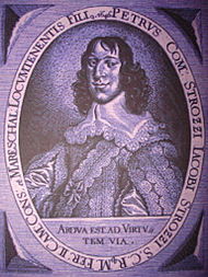 Count Peter Strozzi (1626-1664), Austrian general, killed by the Ottomans during the Siege of Novi Zrin (1664) Peter Strozzi (1626-1664).jpg