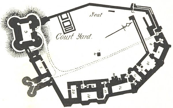 A plan of the castle from J. D. Mackenzie's The Castles of England: their story and structure