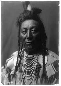 Plenty Coups Edward Curtis Portrait (c1908)