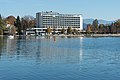 * Nomination Parkhotel (view from the Werzer beach), Hans-Pruscha-Weg #5, Poertschach am Woerther See, Carinthia, Austria --Johann Jaritz 03:11, 5 November 2015 (UTC) * Promotion A lot of water but good quality.--Famberhorst 05:59, 5 November 2015 (UTC)