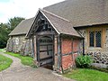 North face of the medieval Church of Saint Nicholas, Pyrford. [14]