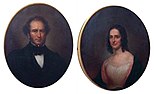 Portraits of Richard Colgate Dale Jr and Elizabeth Woodruff Dale (1857)