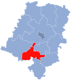 Localização do Condado de Prudnik na Opolskie.