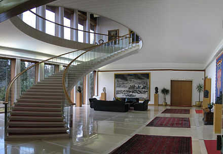 The lobby of the Presidential Palace