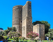 The Maiden Tower, Baku's most popular tourist attraction. Qiz qalasi umumi 2016.jpg