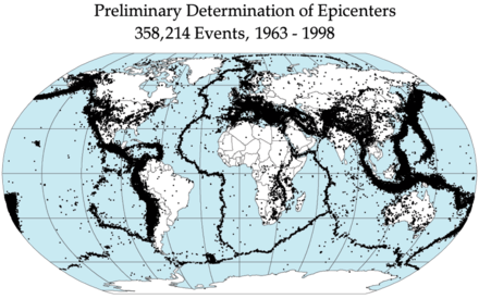 Global earthquake epicenters