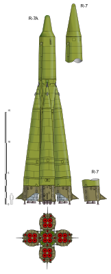 Првите ICBM R-7A и R-7 дизајнирани од С.П. Королев