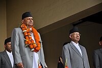 First Nepali president Ram Baran Yadav in Daura-Suruwal Ram Varan and MP Nepal1.jpg