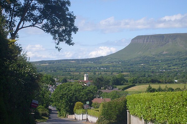 Sligo countryside and Ben Bulben seen in the background