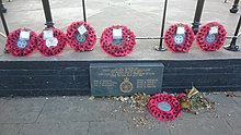 Memorial to the soldiers killed in Regent's Park in the 1982 Hyde Park and Regent's Park bombings Regent's Park bandstand memorial.jpg