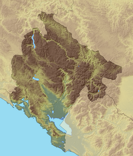 Ада Бојана на мапи Црне Горе