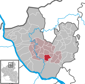 Poziția Rengsdorf pe harta districtului Neuwied
