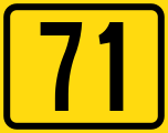 Finnish Road number 71 sign in SVG format.