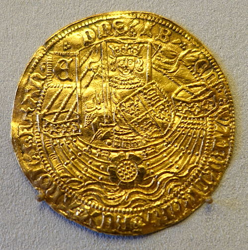 Rose Noble coin of Edward IV, minted in 1464