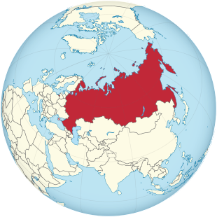 Russia on the globe (+ claims hatched) (Russia centered) .svg
