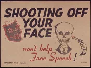 SHOOTING OFF YOUR FACE WON'T HELP FREE SPEECH ...