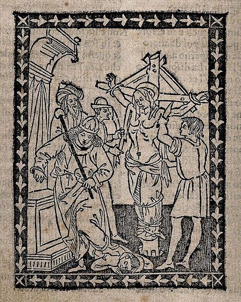 File:Saint Julia. Woodcut (?). Wellcome V0032367.jpg