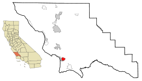 San Luis Obispo County California Incorporated and Unincorporated areas Arroyo Grande Highlighted.svg
