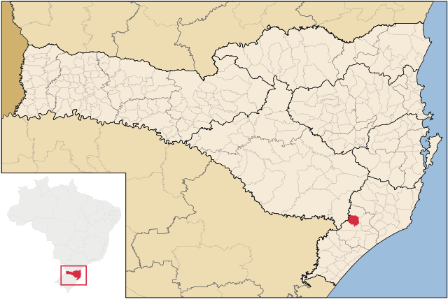 Localização de Treviso em Santa Catarina