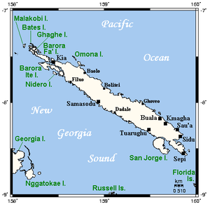 Map of the island