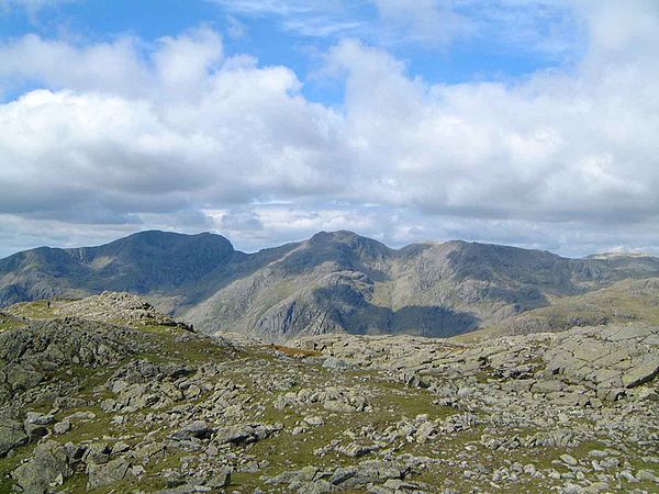The Sca Fell massif from the summit of Crinkle Crags