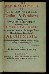 Image 28Title page from The Sceptical Chymist, a foundational text of chemistry, written by Robert Boyle in 1661 (from Scientific Revolution)
