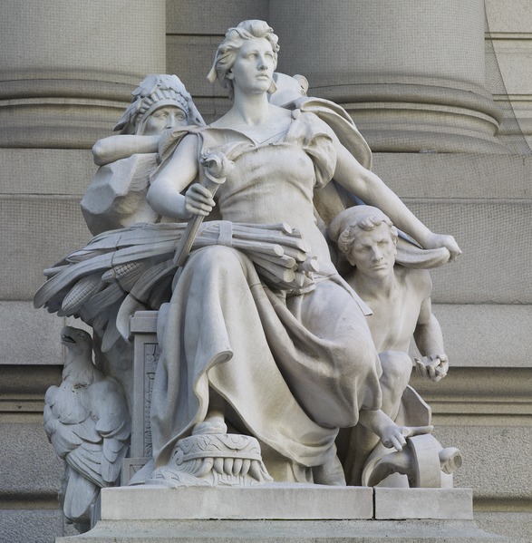 File:Sculpture "America" at main entrance to Alexander Hamilton U.S. Custom House, New York, New York LCCN2010720091.tif