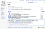 Приклад вікісторінки з додаванням списку посилань на статті у сестринських проєктах, що можуть бути цікаві і пов'язані з початковим пошуком (також історія сторінки).