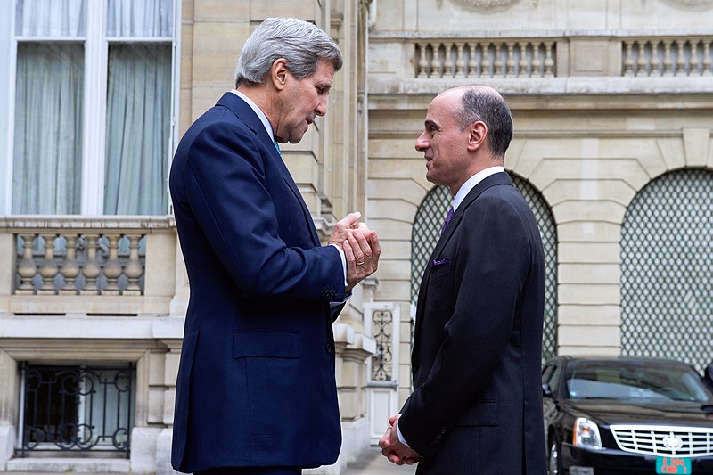 File:Secretary Kerry Greets Saudi Foreign Minister al-Jubeir Before GCC Meeting at U.S. Ambassador's Residence in Paris (17422484702).jpg