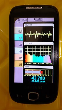 App mimicking the Star Trek Tricorder measuring the level of sound waves