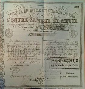 ilustração da Entre-Sambre-et-Meuse Railway Company