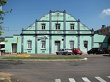 The 1932 headquarters of the Harmonia de Ivoti Singing Society. Singing was one of the most appreciated cultural expressions among the Germans, and many societies were formed throughout the state. Sociedade de Canto Harmonia.JPG