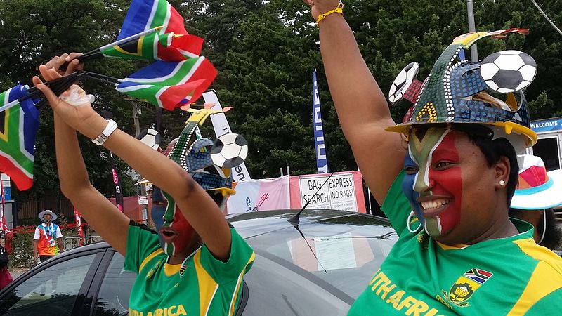 File:South African supporters at Cricket World cup (16513380428).jpg