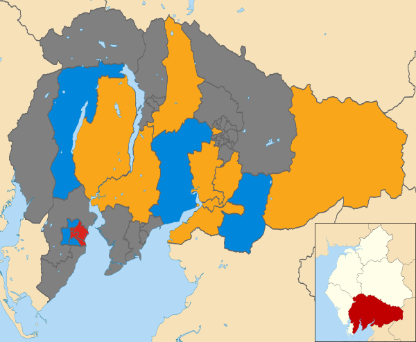 South Lakeland UK local election 2012 map.svg