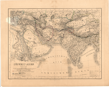 Southwest Asia by Leopold Kraatz and Thomas Luther, 1866, published Geographical Institute of Weimar Southwest Asia by Leopold Kraatz and Thomas Luther.png