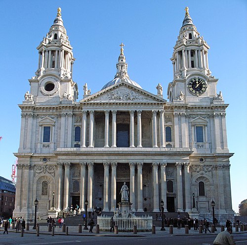 St Paul's Cathedral by Sir Christopher Wren, 1674–1711.
