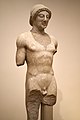 Statue of kouros from Boeotia, 5th cent. B.C. National Archaeological Museum, Athens.