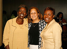 Yvette Clarke (right) with fellow congresswomen Stephanie Tubbs Jones of Ohio (left) and Laura Richardson of California (center) Stephanie Tubbs Jones, Laura Richardson, Yvette Clarke.jpg