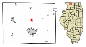 Stephenson County Illinois Incorporated and Unincorporated areas Cedarville Highlighted.svg