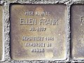 "Hier wohnte Ellen Frank, Jg. 1927, deportiert 1941 ermordet in Minsk"