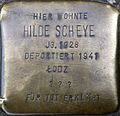 Stumbling block for Hilde Scheye (Siegburger Strasse 378)