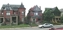 West side of Trumbull between Willis and Alexandrine Street scene On Trumbull Woodbridge Detroit.jpg