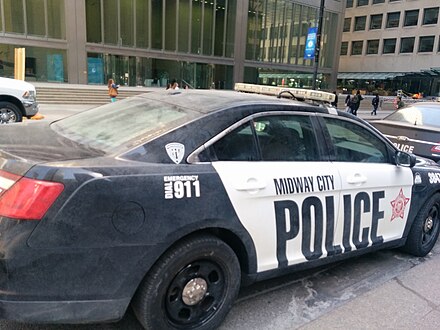 Midway City police car on the set of Suicide Squad in Toronto, Canada. Suicide Squad filming in Toronto 1.jpg