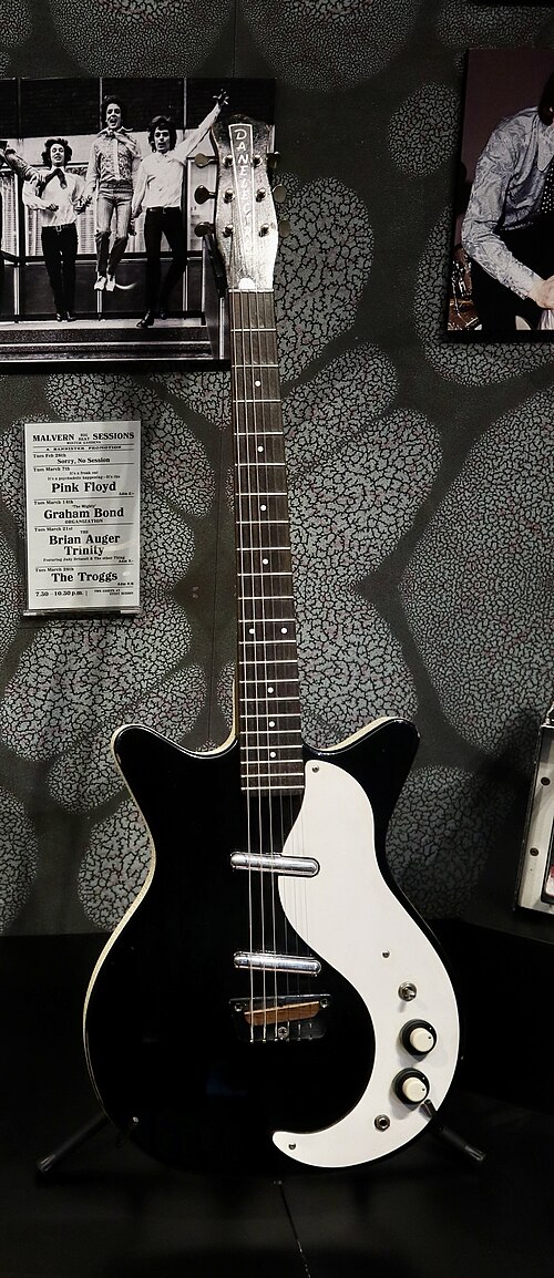 Syd Barrett's Danelectro 59 DC at the Pink Floyd: Their Mortal Remains exhibition in Toronto. June 25, 2023.