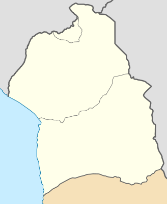Mapa de localización de Provincia de Tacna, Chile