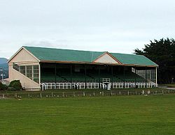 The grandstand at Tahuna Park