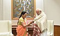 The Governor of Madhya Pradesh, Smt. Anandiben Patel calling on the Prime Minister, Shri Narendra Modi, in New Delhi on February 05, 2018 (1).jpg