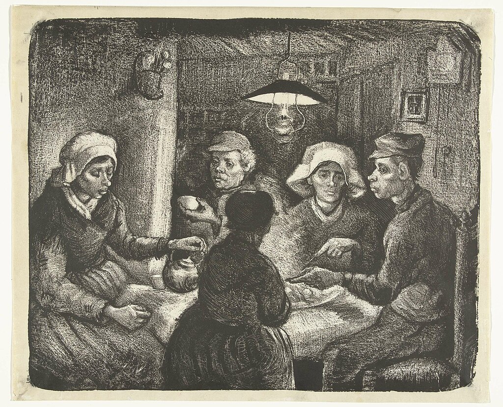  The Potato Eaters - Lithography by Vincent van Gogh 